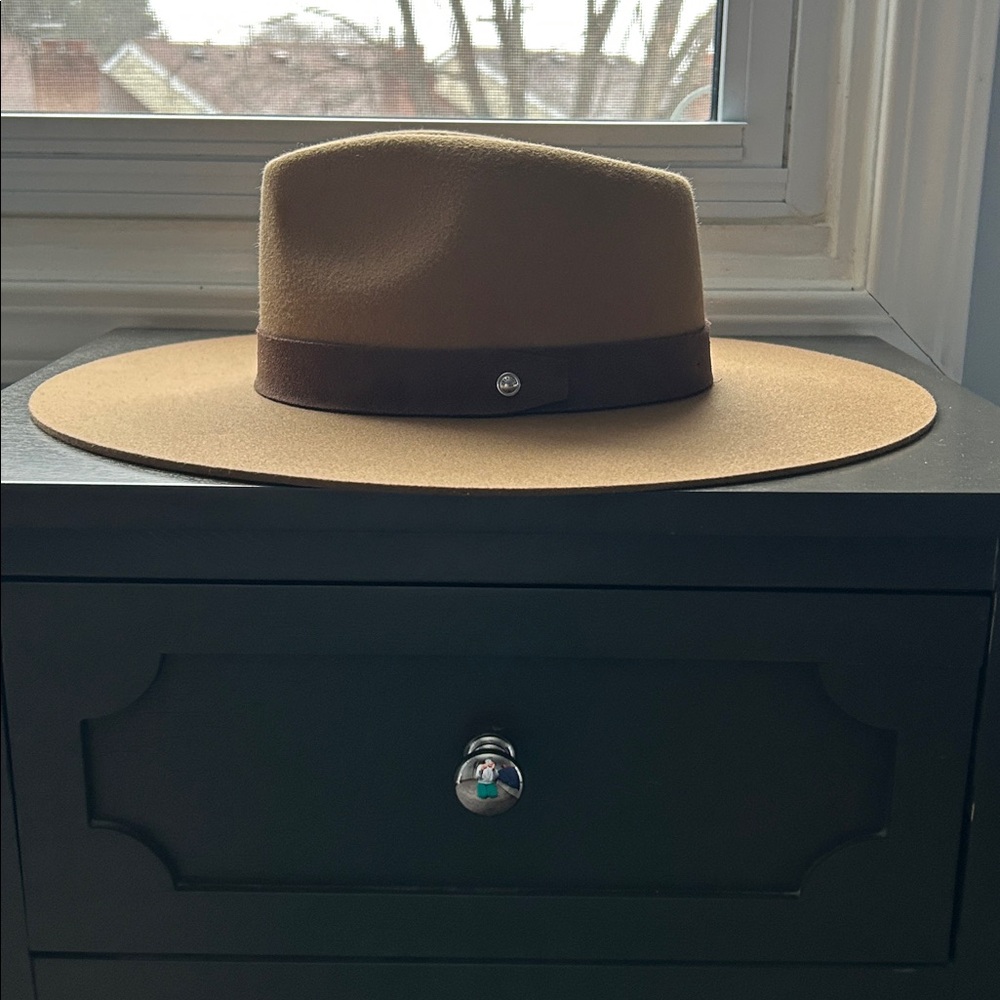 Rag & Bone Camel Fedora with chocolate Band